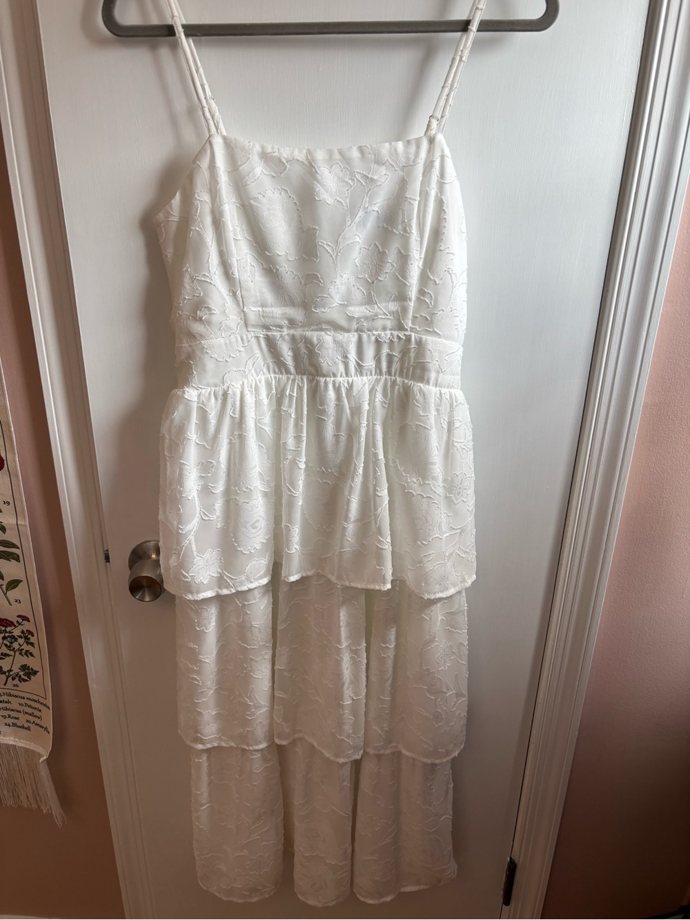 Lulus Grace and Beauty White Burnout Floral Print Tiered Dress - Picture 4 of 9